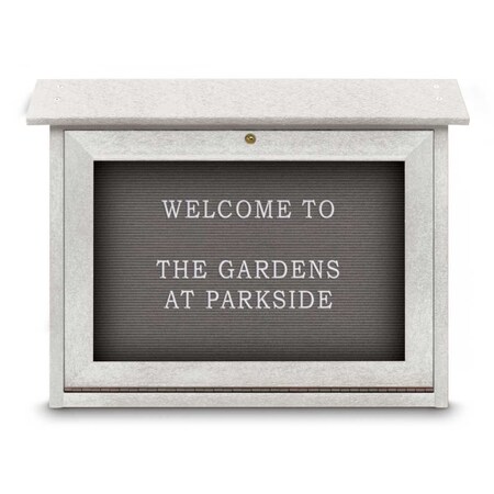 United Visual Products Outdoor Enclosed Combo Board, 48"x36", Bronze Frame/Burgundy & Cinnabar UVCB4836ODBZ-BURGUN-CINNABA